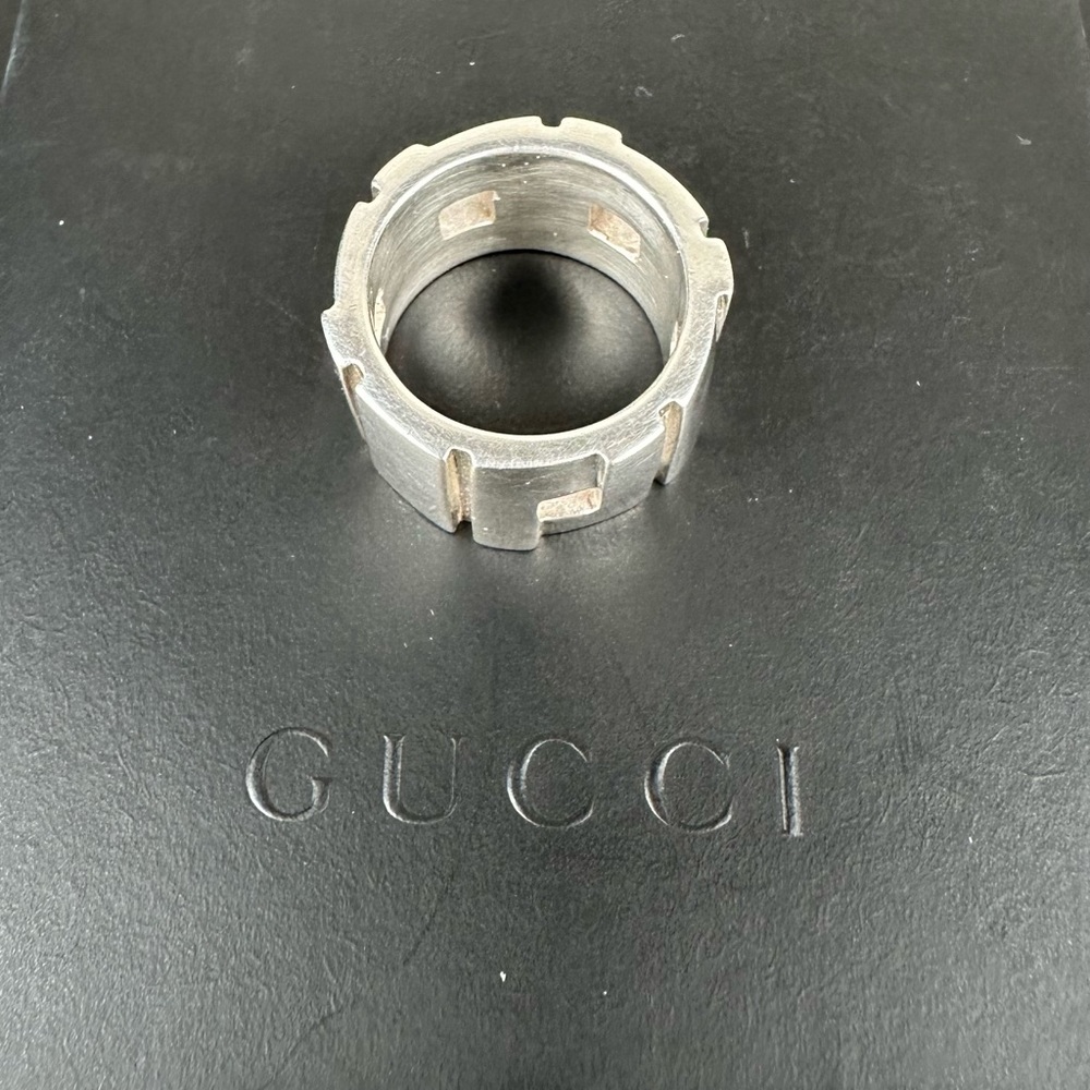 GUCCI Silver 925 Ring size 8.5 unisex - Picture 2 of 7